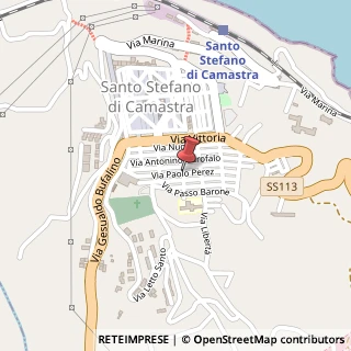 Mappa Via P. Perez, 98077 Santo Stefano di Camastra, Messina (Sicilia)