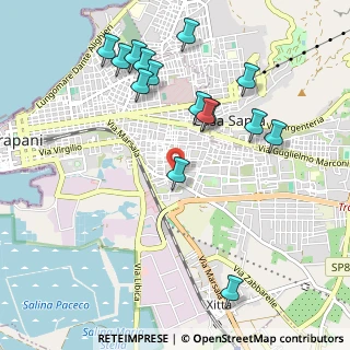 Mappa Via Empedocle D'Agrigento, 91100 Trapani TP, Italia (1.224)