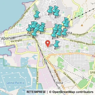 Mappa Via Empedocle D'Agrigento, 91100 Trapani TP, Italia (1.05053)