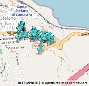 Mappa Via Piano Botte, 98077 Santo Stefano di Camastra ME, Italia (0.2037)