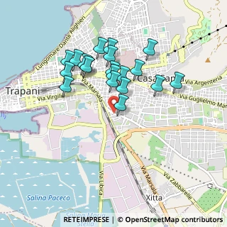 Mappa Via Seneca, 91100 Trapani TP, Italia (0.9145)