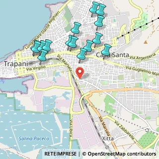 Mappa Via Bertino Salvatore, 91100 Trapani TP, Italia (1.24867)