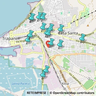 Mappa Via Bertino Salvatore, 91100 Trapani TP, Italia (1.05063)