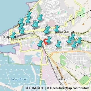 Mappa Via Seneca, 91100 Trapani TP, Italia (1.163)