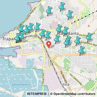 Mappa Via Seneca, 91100 Trapani TP, Italia (1.2485)