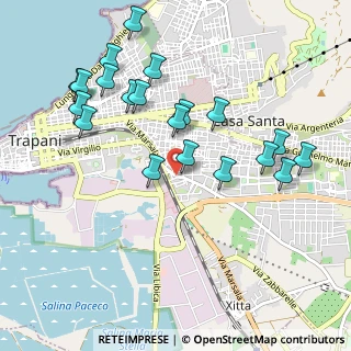 Mappa Via Bertino Salvatore, 91100 Trapani TP, Italia (1.169)