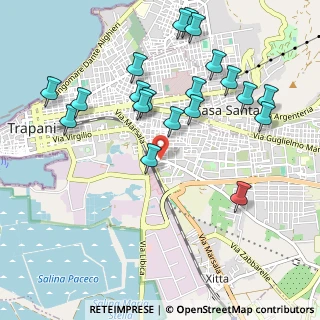 Mappa Via Seneca, 91100 Trapani TP, Italia (1.232)