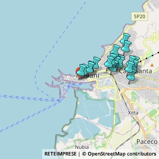 Mappa Via Sant'Elisabetta, 91100 Trapani TP, Italia (2.002)
