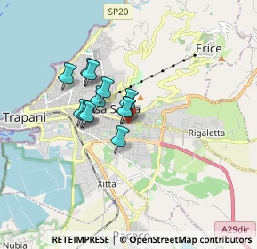 Mappa Via Pitagora, 91100 Trapani TP, Italia (1.29167)