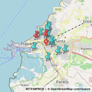 Mappa Via Gabriele D'Annunzio, 91100 Trapani TP, Italia (1.25)