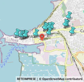 Mappa Via Ilio, 91100 Trapani TP, Italia (0.95375)