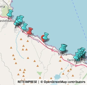 Mappa Via Porta Palermo, 90019 Trabia PA, Italia (6.236)