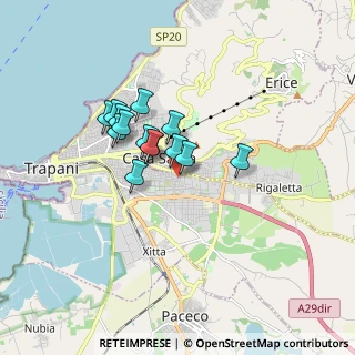 Mappa Via delle Naiadi, 91100 Trapani TP, Italia (1.375)