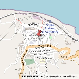Mappa Via San Sebastiano, 1, 98077 Santo Stefano di Camastra, Messina (Sicilia)