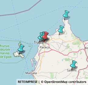 Mappa Via degli Ioni, 91100 Trapani TP, Italia (12.89667)