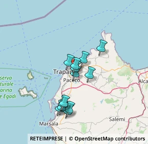 Mappa Via Leonardo Sciascia, 91100 Trapani TP, Italia (12.57615)