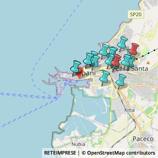 Mappa Via Ammiraglio Staiti, 91100 Trapani TP, Italia (1.875)