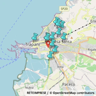Mappa Via Stefano Giacalone, 91100 Trapani TP, Italia (1.2875)