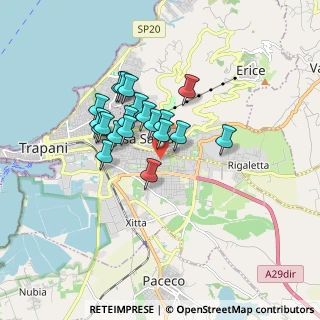 Mappa Via Francesco Giaconia, 91100 Trapani TP, Italia (1.462)