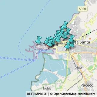 Mappa Via Staiti, 91100 Trapani TP, Italia (1.256)