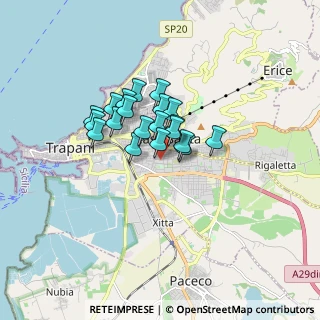 Mappa Via Emilia Romagna, 91100 Trapani TP, Italia (1.2215)