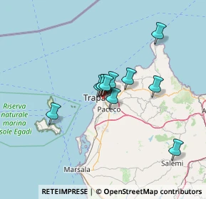 Mappa Via Dorsale Zir, 91100 Trapani TP, Italia (10.36)