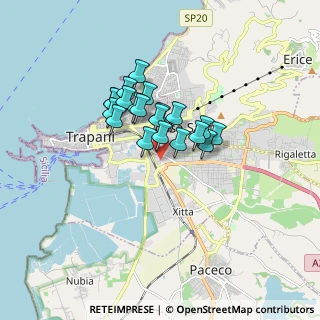 Mappa Via Mauro Rostagno, 91100 Trapani TP, Italia (1.307)