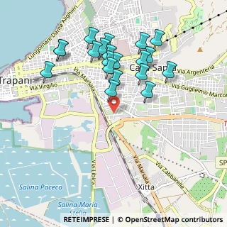 Mappa Via Mauro Rostagno, 91100 Trapani TP, Italia (1.0915)