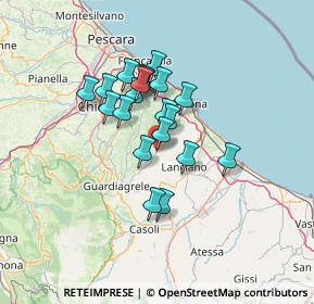 Mappa Via Roma, 66030 Poggiofiorito CH, Italia (10.5325)