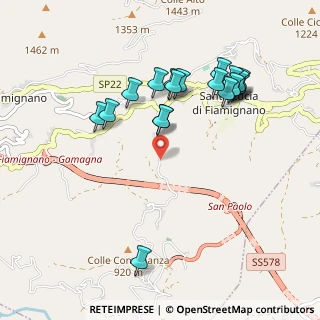 Mappa Via Stati Uniti, 02023 Fiamignano RI, Italia (1.04737)