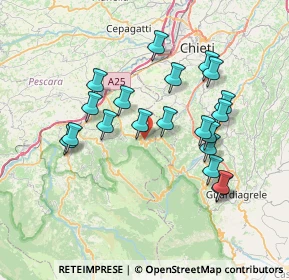 Mappa Via Silvio Mancini, 65025 Serramonacesca PE, Italia (7.2615)