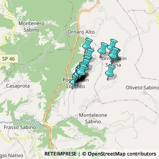 Mappa Via taverna31, 02030 Poggio San Lorenzo RI, Italia (0.8)