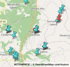 Mappa Via Ciurmafura, 02030 Poggio San Lorenzo RI, Italia (2.719)