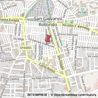 Mappa Via Gabriele D'Annunzio, 25, 71013 San Giovanni Rotondo, Foggia (Puglia)