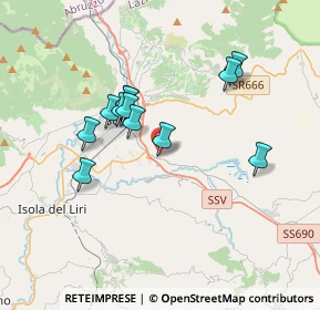 Mappa Via Cretari, 03030 Broccostella FR, Italia (3.22333)