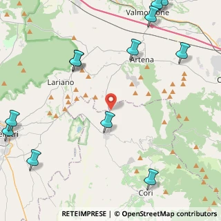 Mappa Strada provinciale Artena-Giulianello, 00031 Artena RM, Italia (6.73)