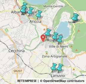 Mappa Via Vittorio Cavaceppi, 00045 Genzano di Roma RM, Italia (2.59583)