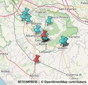 Mappa Via Fratelli Cervi, 00045 Genzano di Roma RM, Italia (5.52)