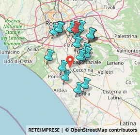 Mappa Via Francesco Angelini, 00071 Pomezia RM, Italia (11.5885)