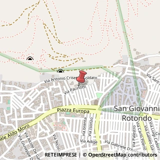Mappa Via pacinotti 46/a, 71013 San Giovanni Rotondo, Foggia (Puglia)