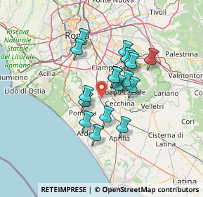 Mappa Via Tor del Vescovo, 00071 Pomezia RM, Italia (10.82389)