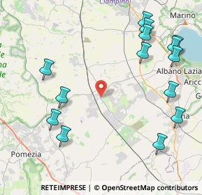 Mappa Via Tor del Vescovo, 00071 Pomezia RM, Italia (5.59429)