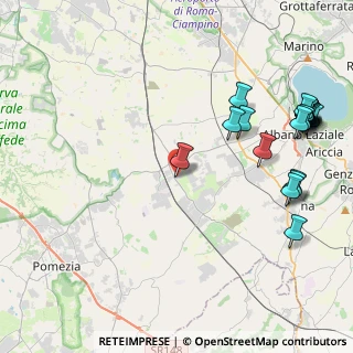 Mappa Via dei Ranuncoli, 00071 Pomezia RM, Italia (5.7485)