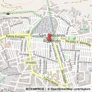 Mappa Via Spartaco, 7, 71013 San Giovanni Rotondo, Foggia (Puglia)
