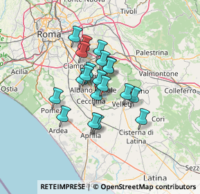 Mappa Via Melseburg, 00045 Genzano di Roma RM, Italia (9.9475)