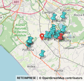 Mappa Via della Zoologia, 00071 Pomezia RM, Italia (5.87222)