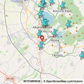 Mappa Via Prelatura, 00041 Albano Laziale RM, Italia (5.63)