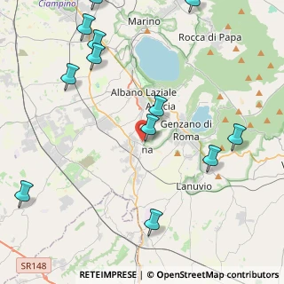 Mappa Via Prelatura, 00041 Albano Laziale RM, Italia (5.845)