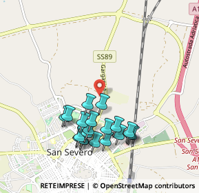 Mappa SS 89 Km 0, 71016 San Severo FG, Italia (0.994)