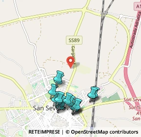 Mappa SS 89 Km 0, 71016 San Severo FG, Italia (1.2005)